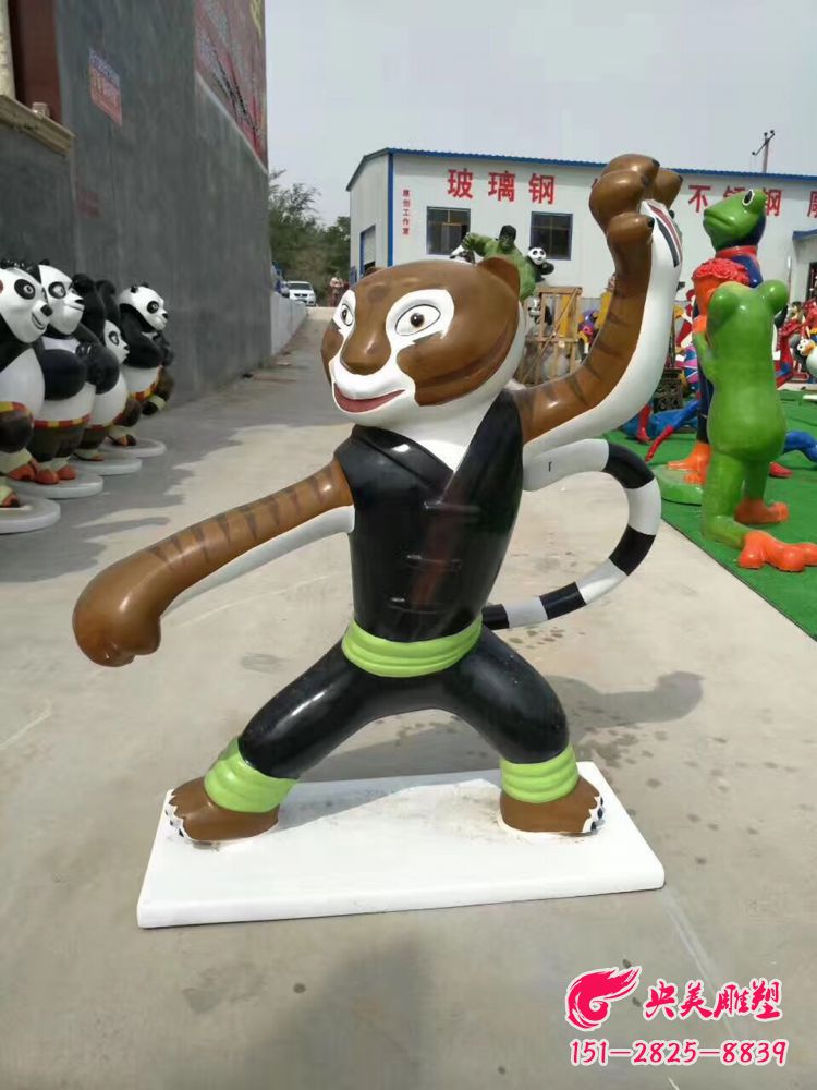 动漫猴子雕塑-玻璃钢动漫人物功夫熊猫之猴子图片