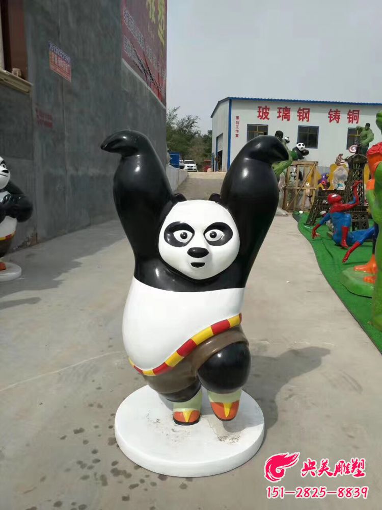 功夫熊猫卡通动漫人物雕塑图片