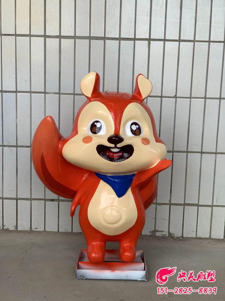 卡通松鼠雕塑-玻璃钢卡通动物雕塑之松鼠图片 卡通松鼠雕塑-玻璃钢卡通动物雕塑之松鼠图片