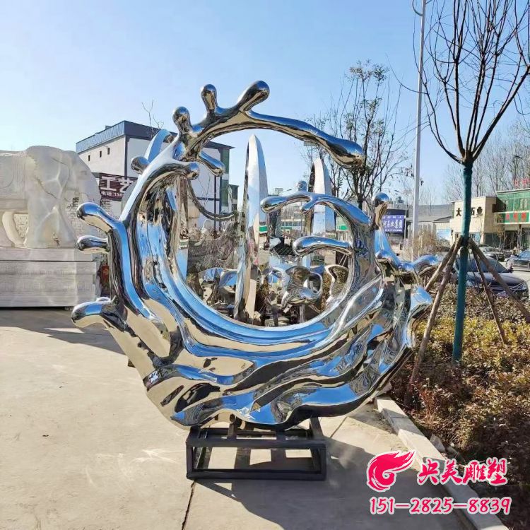 不锈钢浪花雕塑摆件-镜面不锈钢水滴浪花雕塑摆件图片 不锈钢浪花雕塑摆件-镜面不锈钢水滴浪花雕塑摆件图片