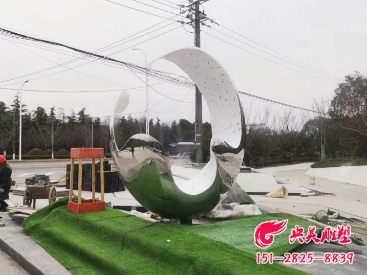 不锈钢浪花雕塑-创意抽象球形浪花景观雕塑图片 不锈钢浪花雕塑-创意抽象球形浪花景观雕塑图片