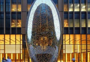 不锈钢发光镂空球雕塑-城市园林景观创意售楼部金属装饰