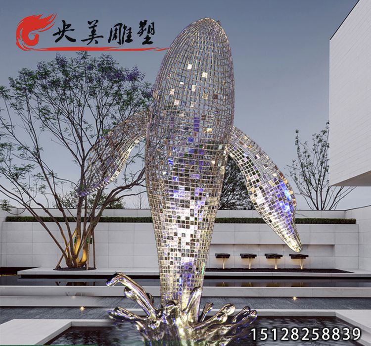 镂空鲸鱼雕塑-不锈钢编织鲸鱼 户外发光摆件城市标志园林景观图片 镂空鲸鱼雕塑-不锈钢编织鲸鱼 户外发光摆件城市标志园林景观图片