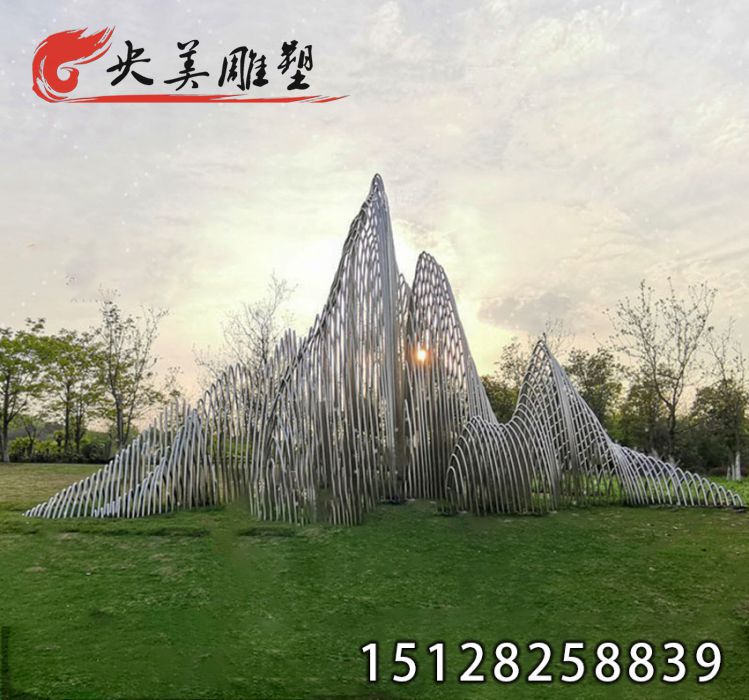不锈钢假山-大型户外园林庭院广场景观雕塑图片 不锈钢假山-大型户外园林庭院广场景观雕塑图片