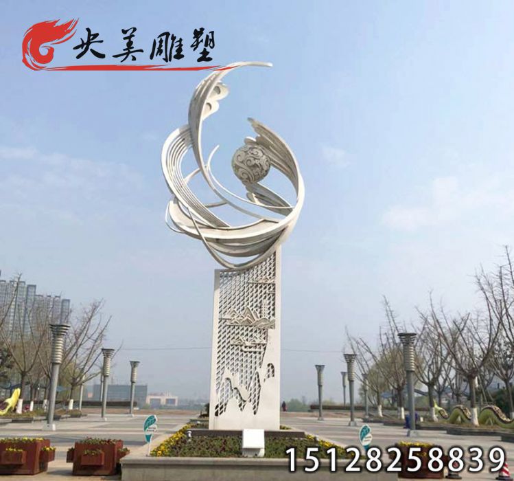 不锈钢地标雕塑-大型标志性城市广场景观雕塑图片 不锈钢地标雕塑-大型标志性城市广场景观雕塑图片