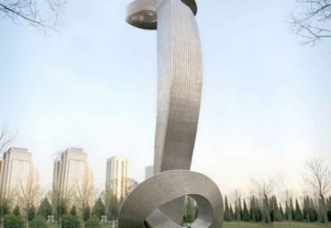 不锈钢雕塑-城市广场大型精神堡垒创意景观