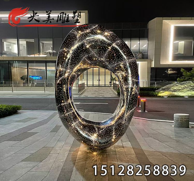 不锈钢圆环-户外广场庭院园林景观城市雕塑图片 不锈钢圆环-户外广场庭院园林景观城市雕塑图片