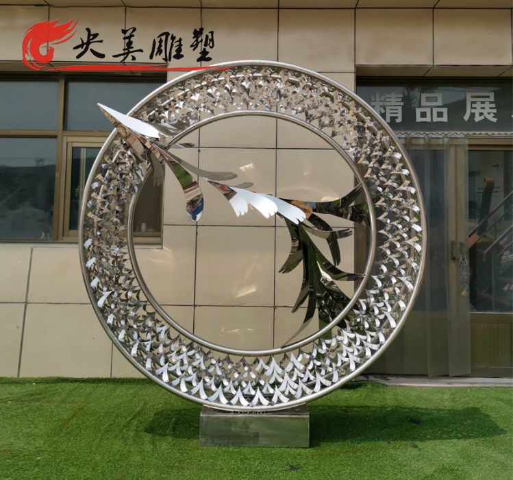 不锈钢大雁雕塑,校园广场景观不锈钢大雁圆环厂家定制图片 不锈钢大雁雕塑,校园广场景观不锈钢大雁圆环厂家定制图片