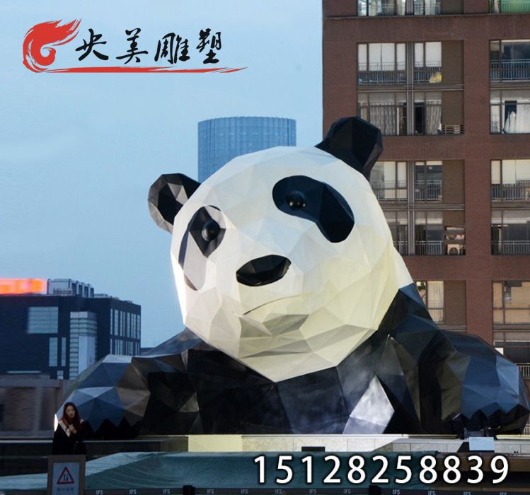 不锈钢几何爬墙熊雕塑-商场地产售楼处门头装饰几何熊图片 不锈钢几何爬墙熊雕塑-商场地产售楼处门头装饰几何熊图片