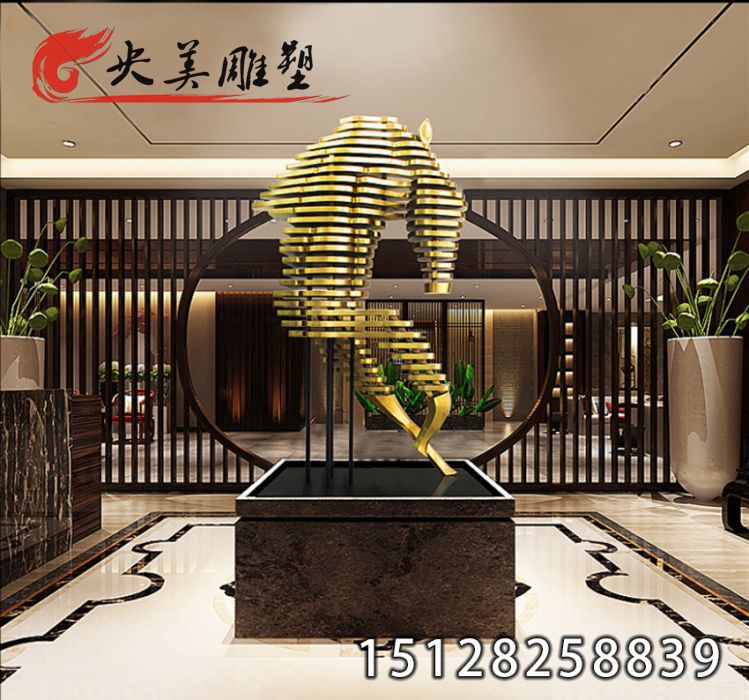不锈钢断层马雕塑 酒店会所中庭装饰雕塑不锈钢马图片 不锈钢断层马雕塑 酒店会所中庭装饰雕塑不锈钢马图片