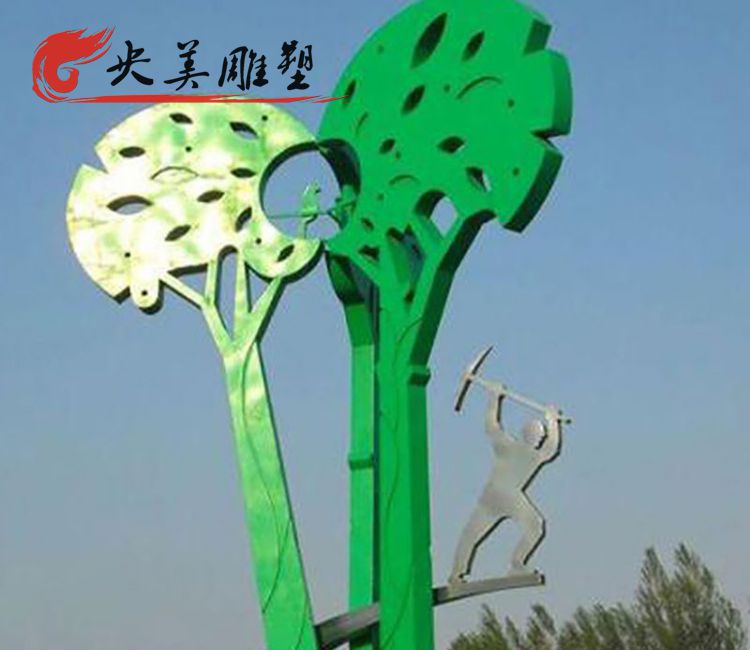 广场不锈钢抽象树雕塑图片 广场不锈钢抽象树雕塑图片