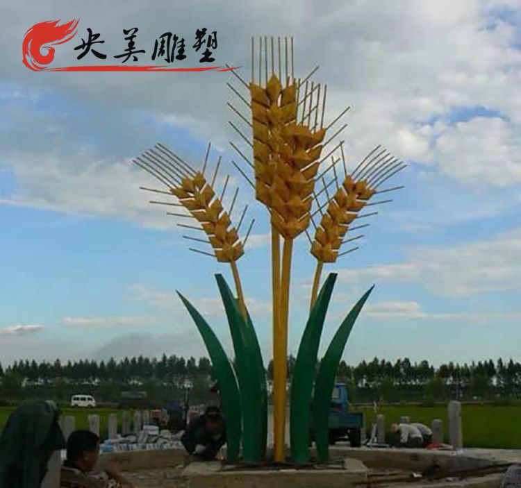 园林不锈钢麦穗雕塑图片 园林不锈钢麦穗雕塑图片