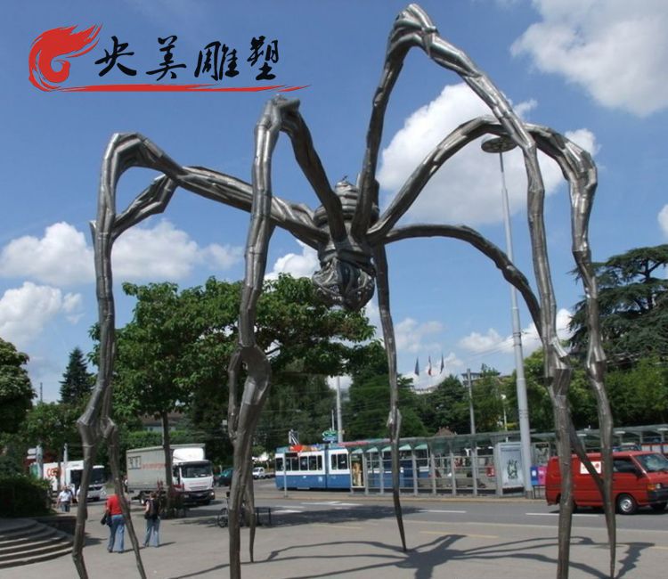 广场不锈钢抽象蜘蛛雕塑图片 广场不锈钢抽象蜘蛛雕塑图片