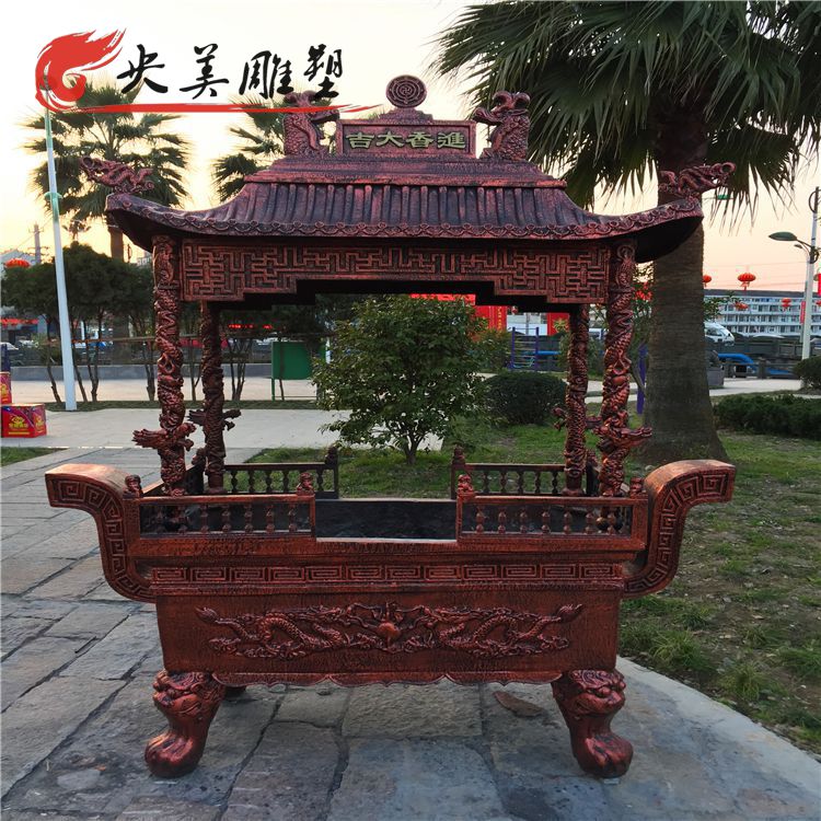 寺院摆放大型铜香炉图片 寺院摆放大型铜香炉图片