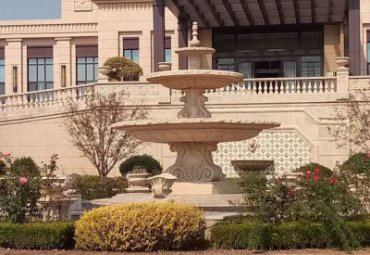 别墅酒店室外装饰花岗岩三层欧式喷泉雕塑