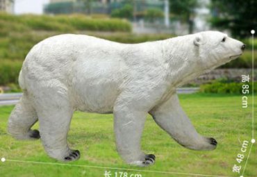 动物园摆放大型玻璃钢仿真北极熊雕塑