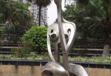公园摆放不锈钢抽象思考人物雕塑
