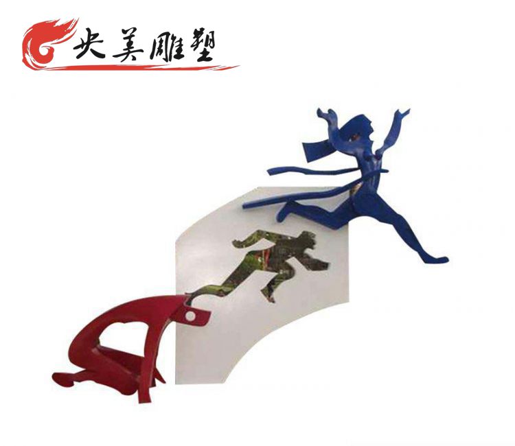 公园不锈钢抽象跑步运动人物雕塑图片 公园不锈钢抽象跑步运动人物雕塑图片