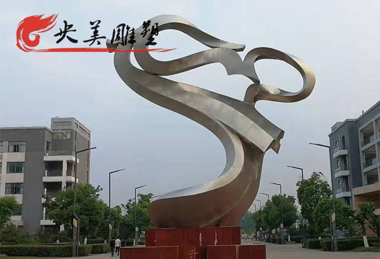 户外广场不锈钢抽象升华雕塑图片 户外广场不锈钢抽象升华雕塑图片