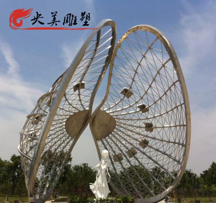 广场摆放不锈钢镂空贝壳雕塑图片 广场摆放不锈钢镂空贝壳雕塑图片