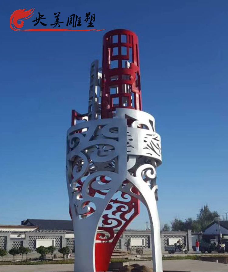 广场摆放不锈钢镂空艺术造型雕塑图片 广场摆放不锈钢镂空艺术造型雕塑图片