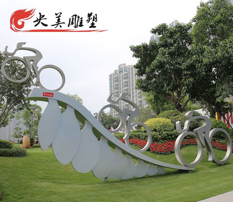广场不锈钢抽象赛车运动人物雕塑图片 广场不锈钢抽象赛车运动人物雕塑图片