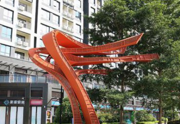 广场不锈钢抽象造型景观雕塑
