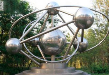 公园广场摆放不锈钢抽象圆环球体雕塑