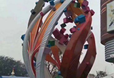 广场摆放不锈钢抽象艺术景观雕塑