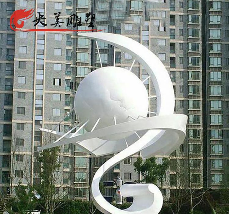 公园摆放不锈钢抽象太阳雕塑图片 公园摆放不锈钢抽象太阳雕塑图片