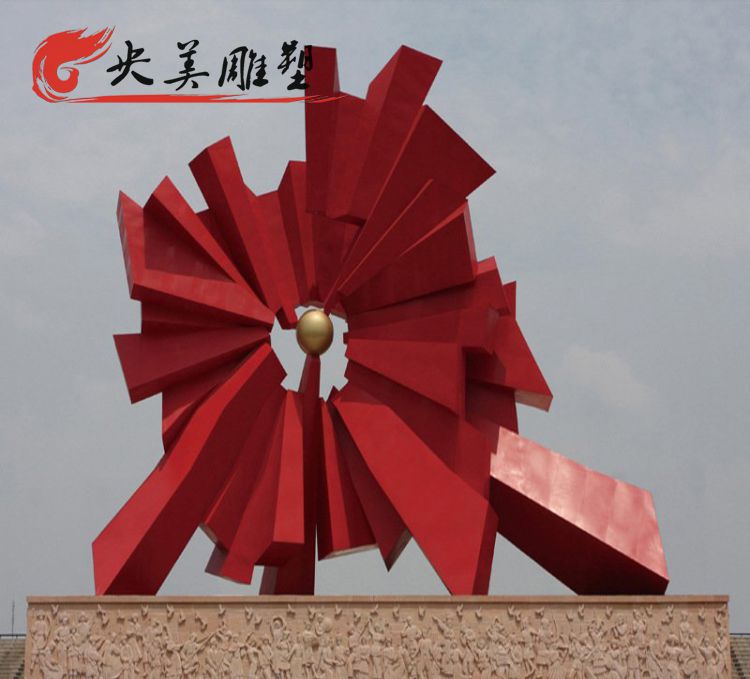 广场摆放不锈钢抽象标志景观雕塑 图片 广场摆放不锈钢抽象标志景观雕塑 图片