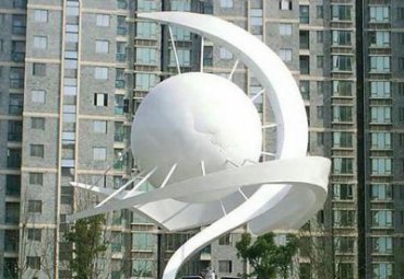 公园摆放不锈钢抽象太阳雕塑