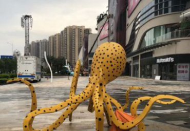 城市广场大型海洋动物景观玻璃钢章鱼雕塑