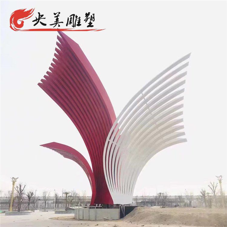 景区广场摆放不锈钢抽象条形艺术景观雕塑图片 景区广场摆放不锈钢抽象条形艺术景观雕塑图片