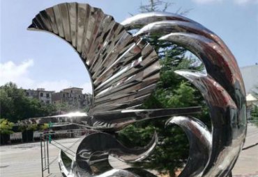 不锈钢创意翅膀景观雕塑公园广场摆件