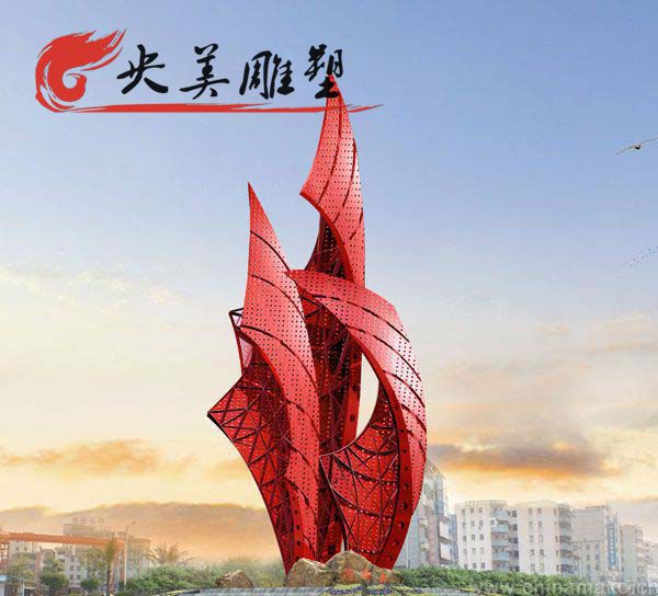 大型不锈钢创意船帆景观标识雕塑广场摆件图片 大型不锈钢创意船帆景观标识雕塑广场摆件图片