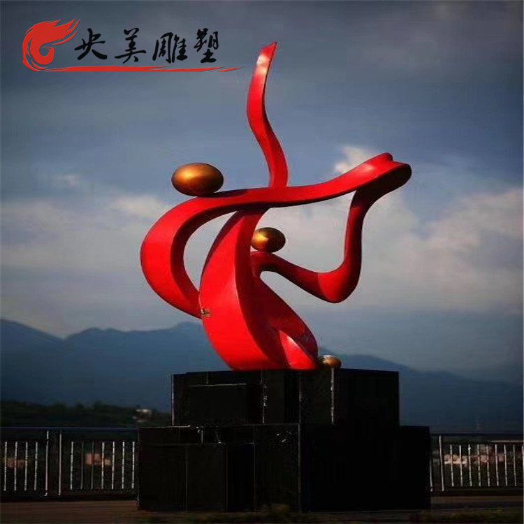 不锈钢抽象丝带景观雕塑广场摆件图片 不锈钢抽象丝带景观雕塑广场摆件图片