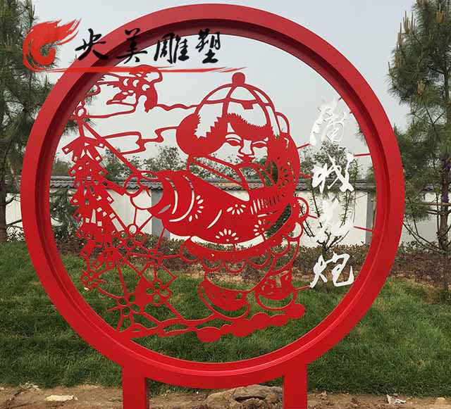 园林剪纸工艺不锈钢创意剪影雕塑图片 园林剪纸工艺不锈钢创意剪影雕塑图片