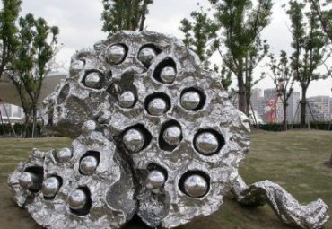 园林户外不锈钢抽象创意莲蓬景观雕塑