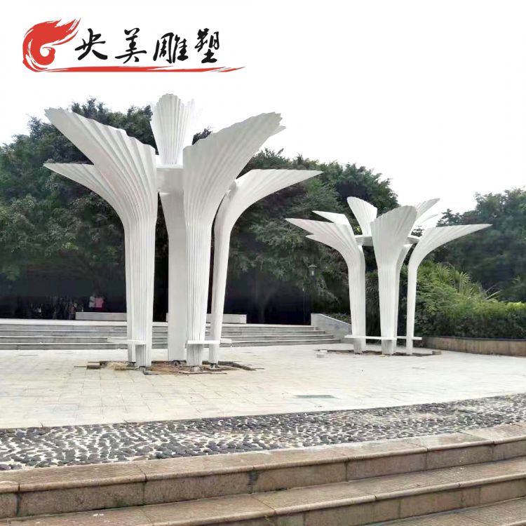 园林广场不锈钢创意景观抽象植物雕塑图片 园林广场不锈钢创意景观抽象植物雕塑图片