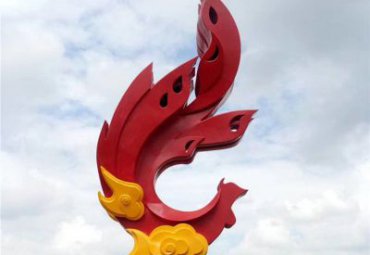 广场园林摆放大型不锈钢抽象凤凰雕塑