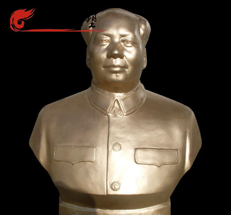 胸像景观玻璃钢仿铜毛主席雕塑图片 胸像景观玻璃钢仿铜毛主席雕塑图片