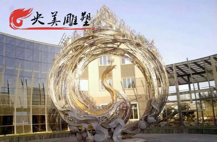 城市园林摆放不锈钢抽象凤凰景观雕塑图片 城市园林摆放不锈钢抽象凤凰景观雕塑图片