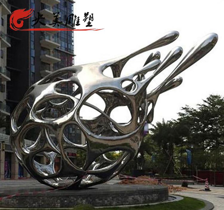 抽象不锈钢镂空火龙果雕塑小区园林景观摆件图片 抽象不锈钢镂空火龙果雕塑小区园林景观摆件图片