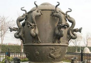 景点广场摆放铸铜地动仪传统文化地标性园林雕塑