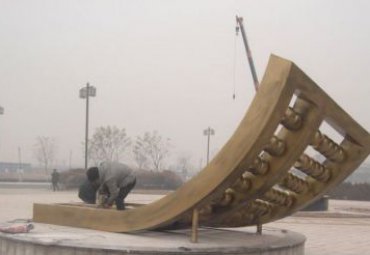 公园广场摆放大型仿古不锈钢算盘景观雕塑