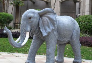 招财动物摆件玻璃钢仿真大象雕塑
