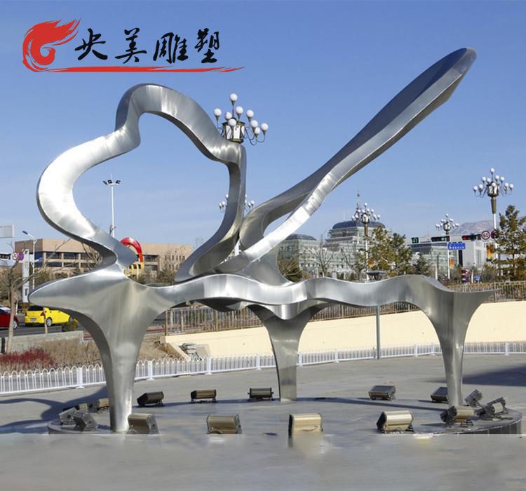 园林广场不锈钢大型抽象乐器钢琴城市雕塑图片 园林广场不锈钢大型抽象乐器钢琴城市雕塑图片