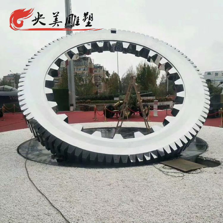 园林广场大型不锈钢齿轮环型创意景观雕塑图片 园林广场大型不锈钢齿轮环型创意景观雕塑图片