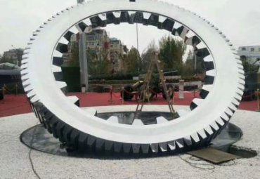 园林广场大型不锈钢齿轮环型创意景观雕塑
